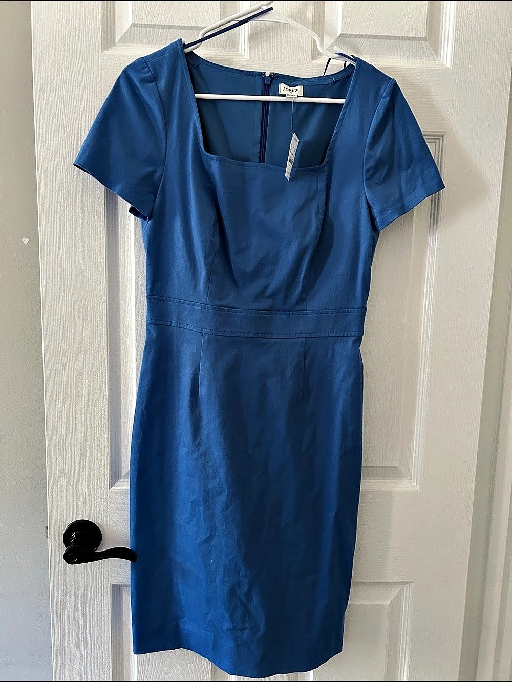 J.Crew Tailored Sheath Dress Blue Medium NWT Size 6